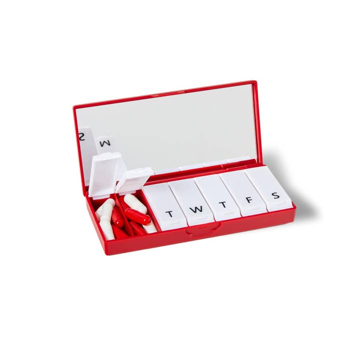 Caixa de comprimidos vermelha cereja por atacado de Port and Polish