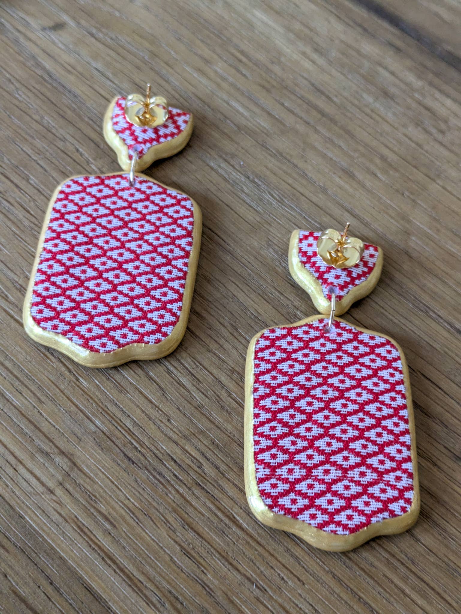 Katie Lynne - Vintage Textile Jewelry - Wholesale Hangende/ronde oorbellen - Odette Statement oorbel2