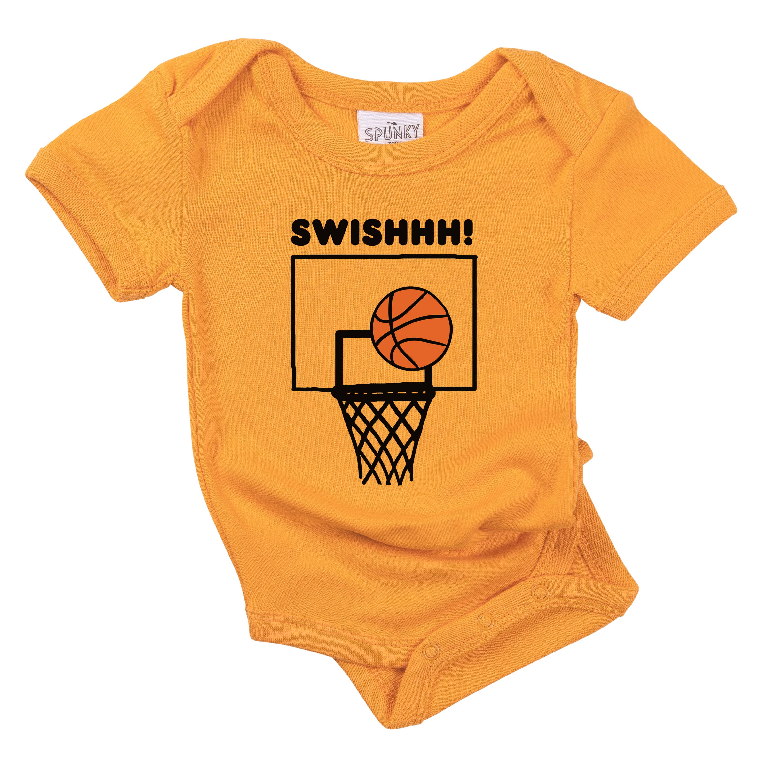 Spunky Stork - Wholesale Screen Printed T-Shirt - Kids - Basketball Net Swish Organic Baby Bodysuit Toddler Shirt6
