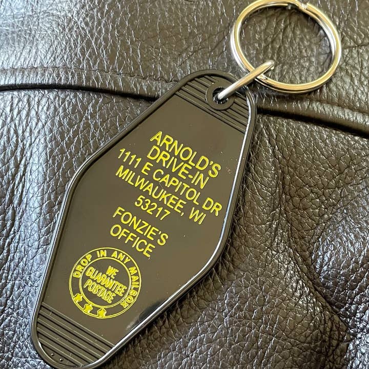 The 3 Sisters Design Co. - Wholesale Keychain - Unisex - Motel Key Fob - Arnold's Drive-In (Happy Days)