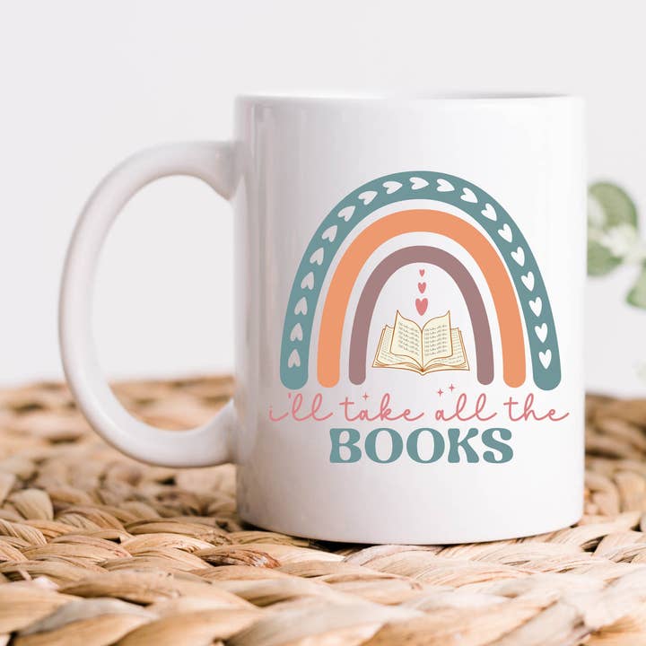 I'll Take All Books Coffee Mug, Book Lover Cups, Book shop for wholesale by Hm Mugs