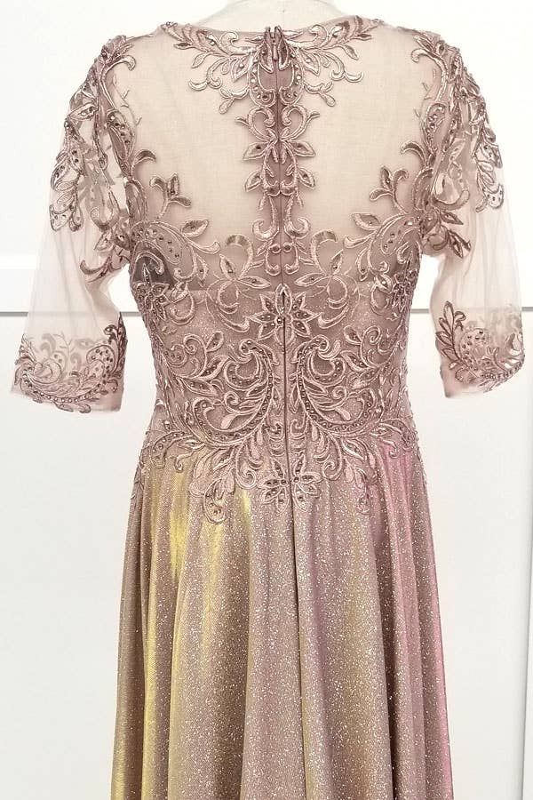 Chicas - Vendita all'ingrosso Vestito - Donna - Abito lungo Missy con maniche 3/4 e tasche J006-S-4XL24