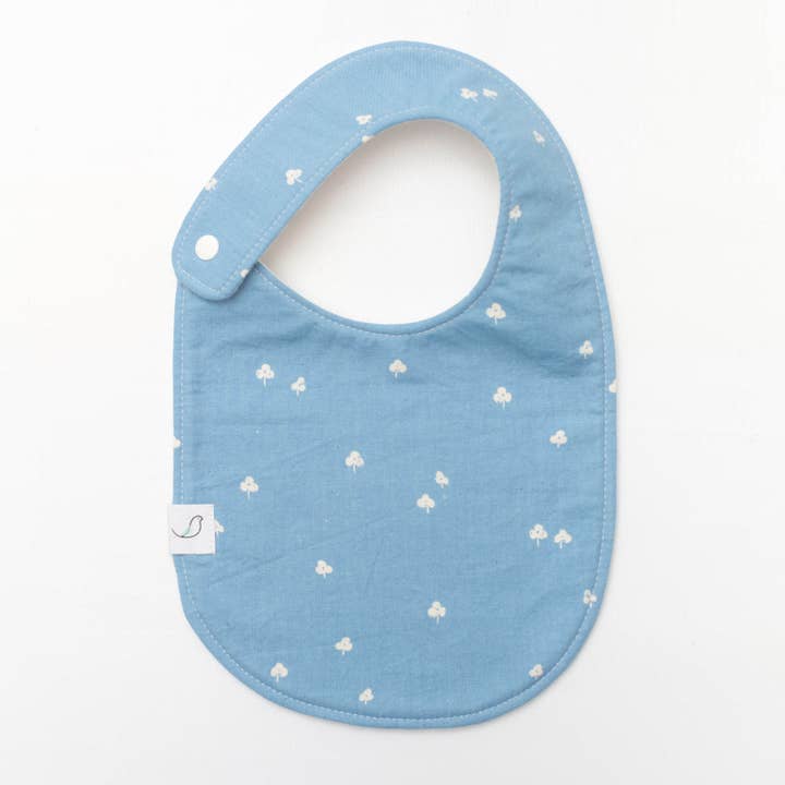 Charlie Snap Bib - Blue Clover for wholesale by Hemming Birds