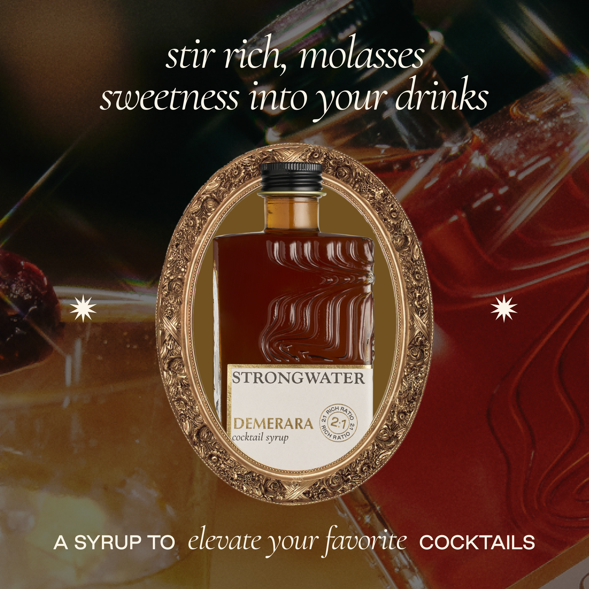 Strongwater - Wholesale Cocktail Mix/Syrup - Demerara Cocktail Syrup - 16 Servings1