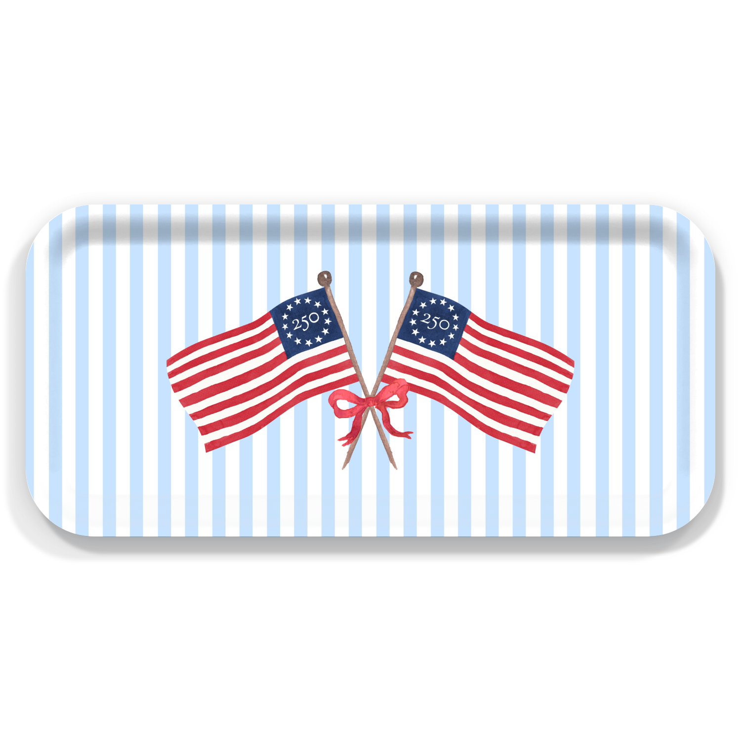 The Muddy Dog - Wholesale Serving Tray - Freedom250® American Flag Patriotic Serving Tray: 3 Sizes2