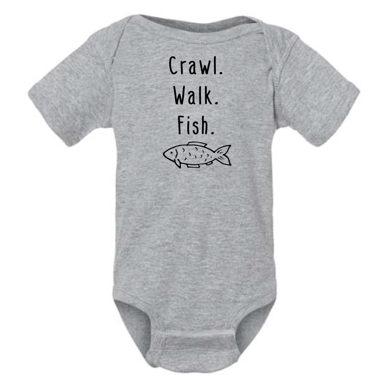 dkhandmade - Wholesale Bodysuit (Non-Footed) - Baby - CRAWL WALK FISH BABY ONESIE 2