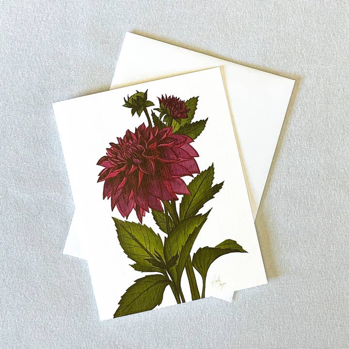 Cartão de Notas Dahlia por atacado de Broad Bloom