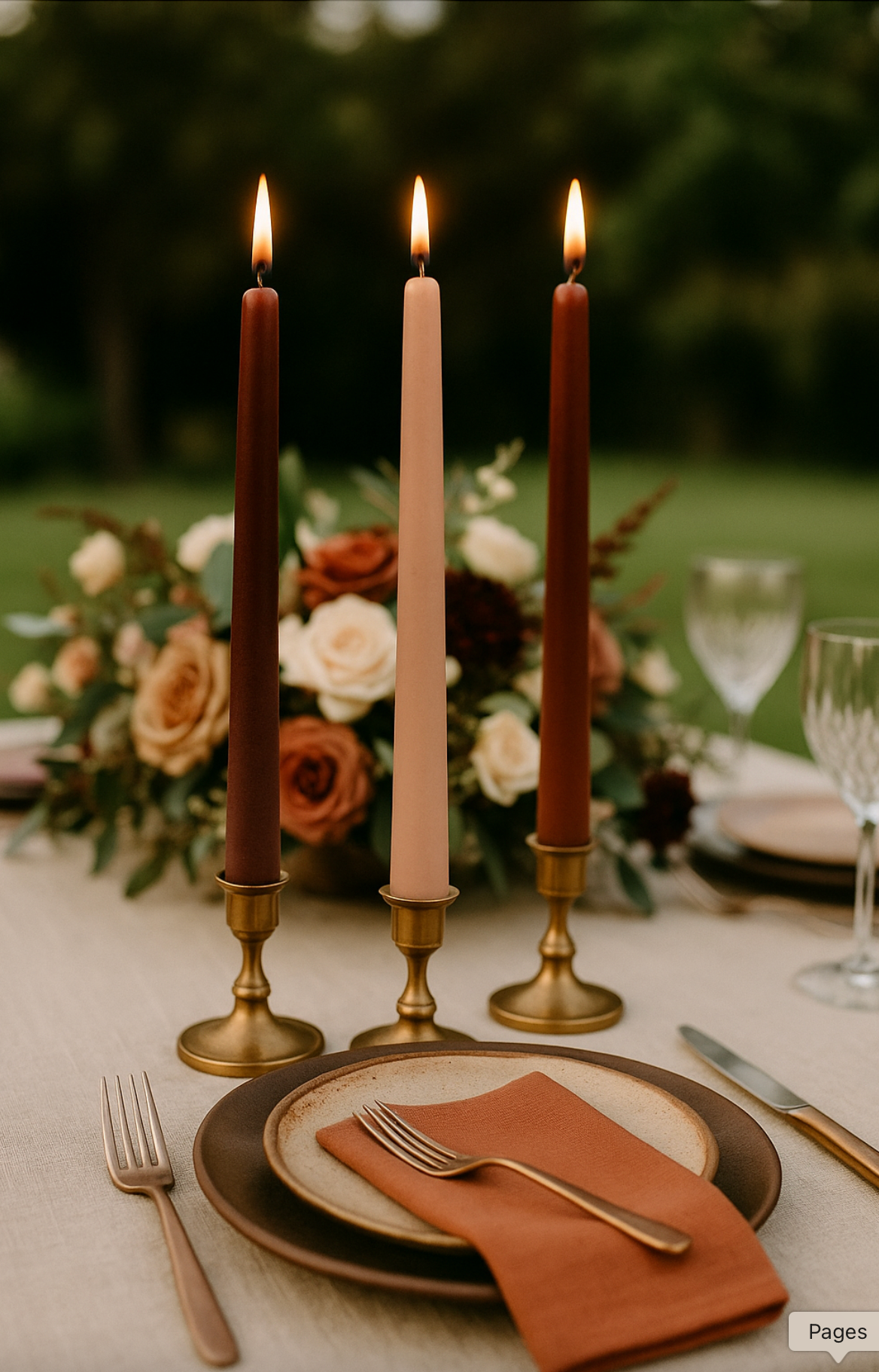 Elan Bazaar - Wholesale Tapered Candle/Candlestick - 24 Minimalistic Beige Tones Smokeless Dripless Taper Candles0