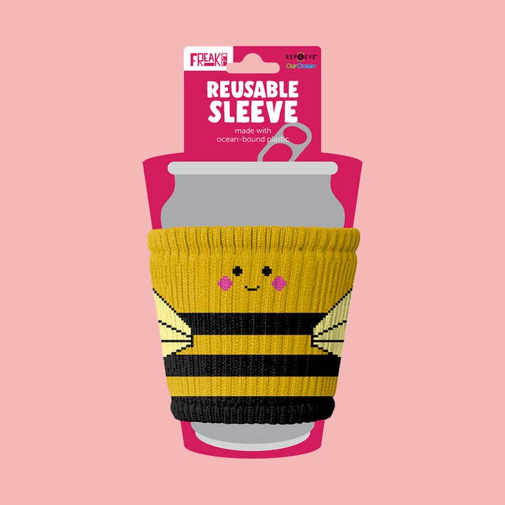 Sweet Bee | Pint Glass, Coffee Sleeve & Can Koozie for wholesale by Freaker USA