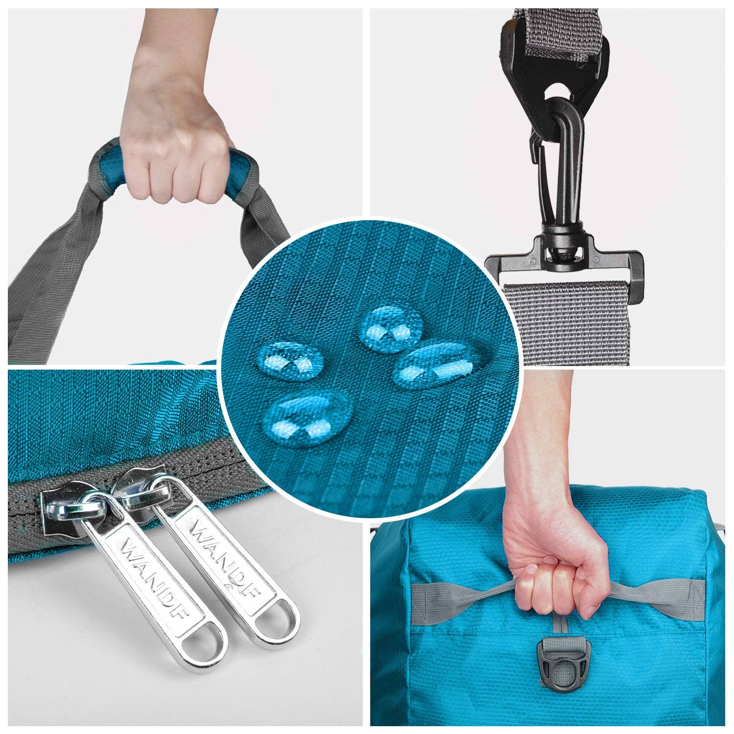 wandf – Saco de viagem - Unissexo por atacado – Mala de viagem Mala Multifuncional de Armazenamento Azul2