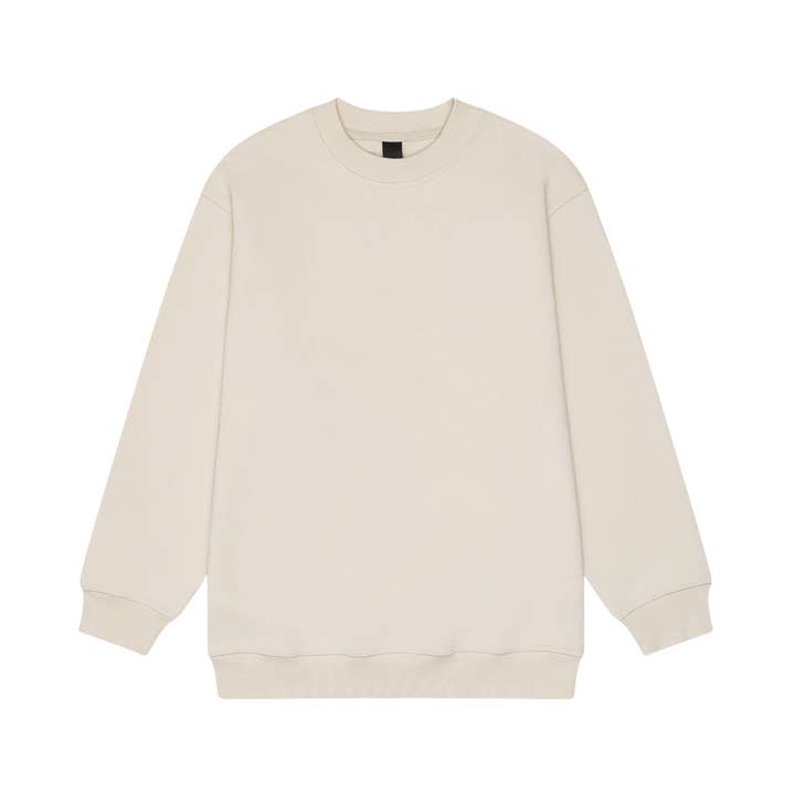 BOMME SPORT - Wholesale Sweatshirt - Unisex - Heavyweight Crewneck - STONE