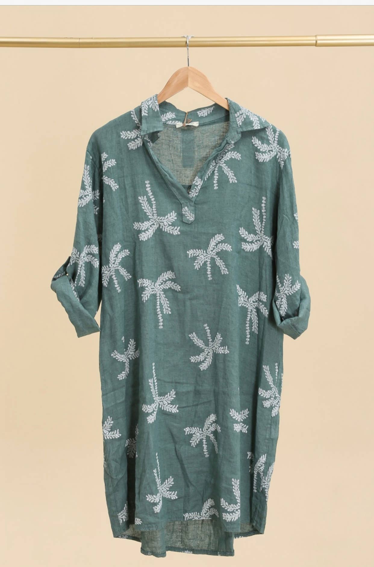 LÉA & LUC – Großhandel Kleid – Damen – Bedruckte Kleider aus 100% Leinen REF.68024