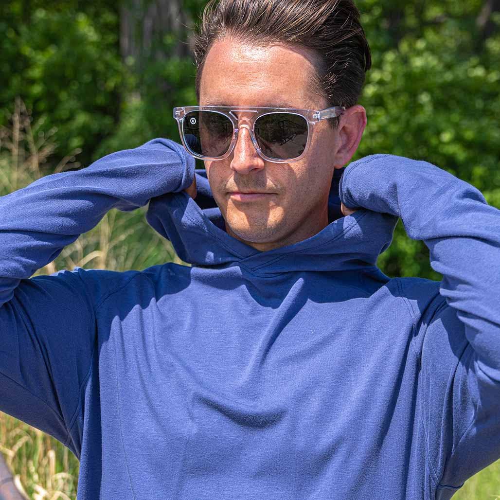 Sun50 - Vente Sweat à capuche - homme - Sweat à capuche de protection solaire à manches longues Pacifica pour hommes UPF 50+9