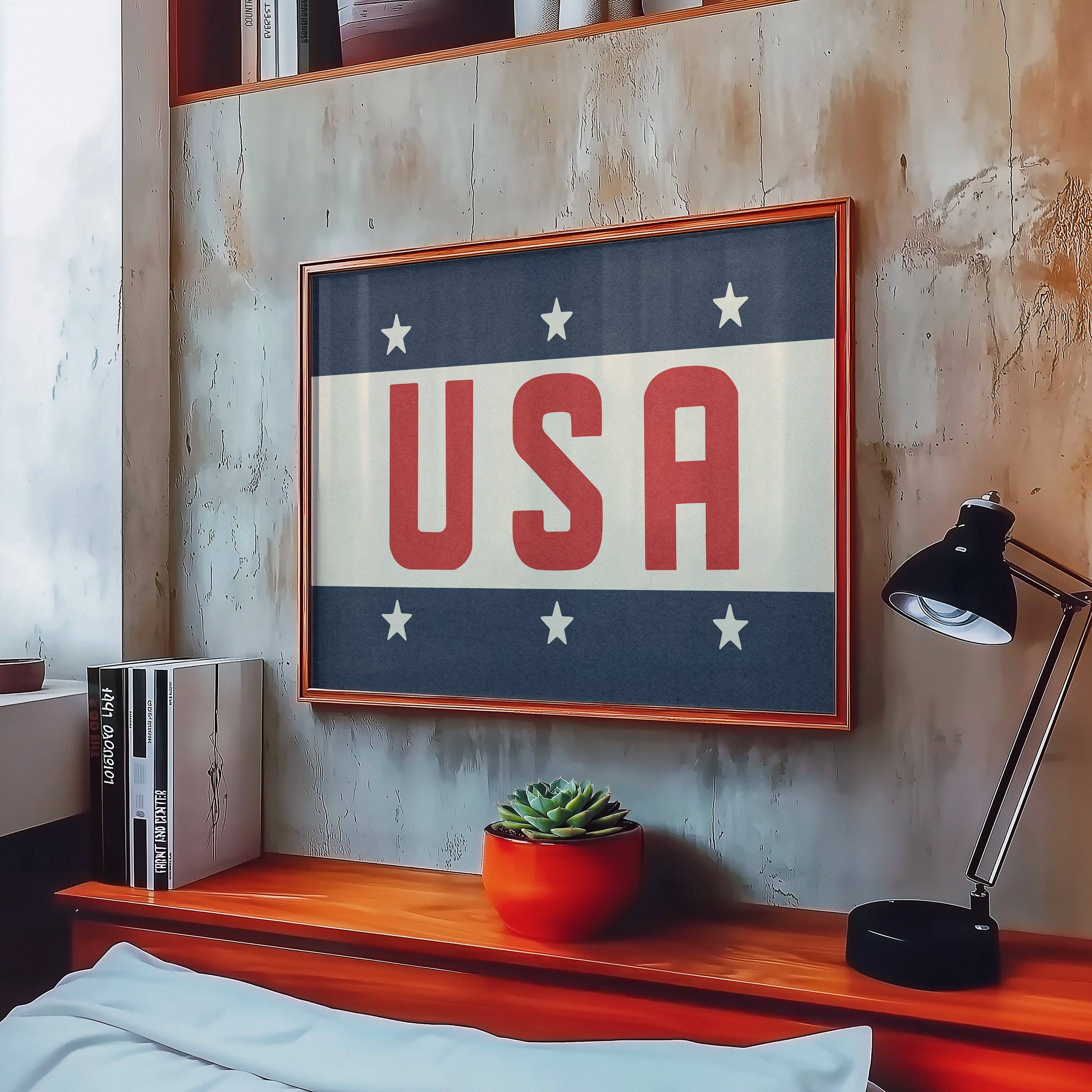 Tejas Country Club - Wholesale Art Print - USA Patriotic Typography Art Print3