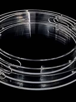 Simply Brilliant Set 3 Circular Serving Trays with Handles for wholesale by DesignStyles Home