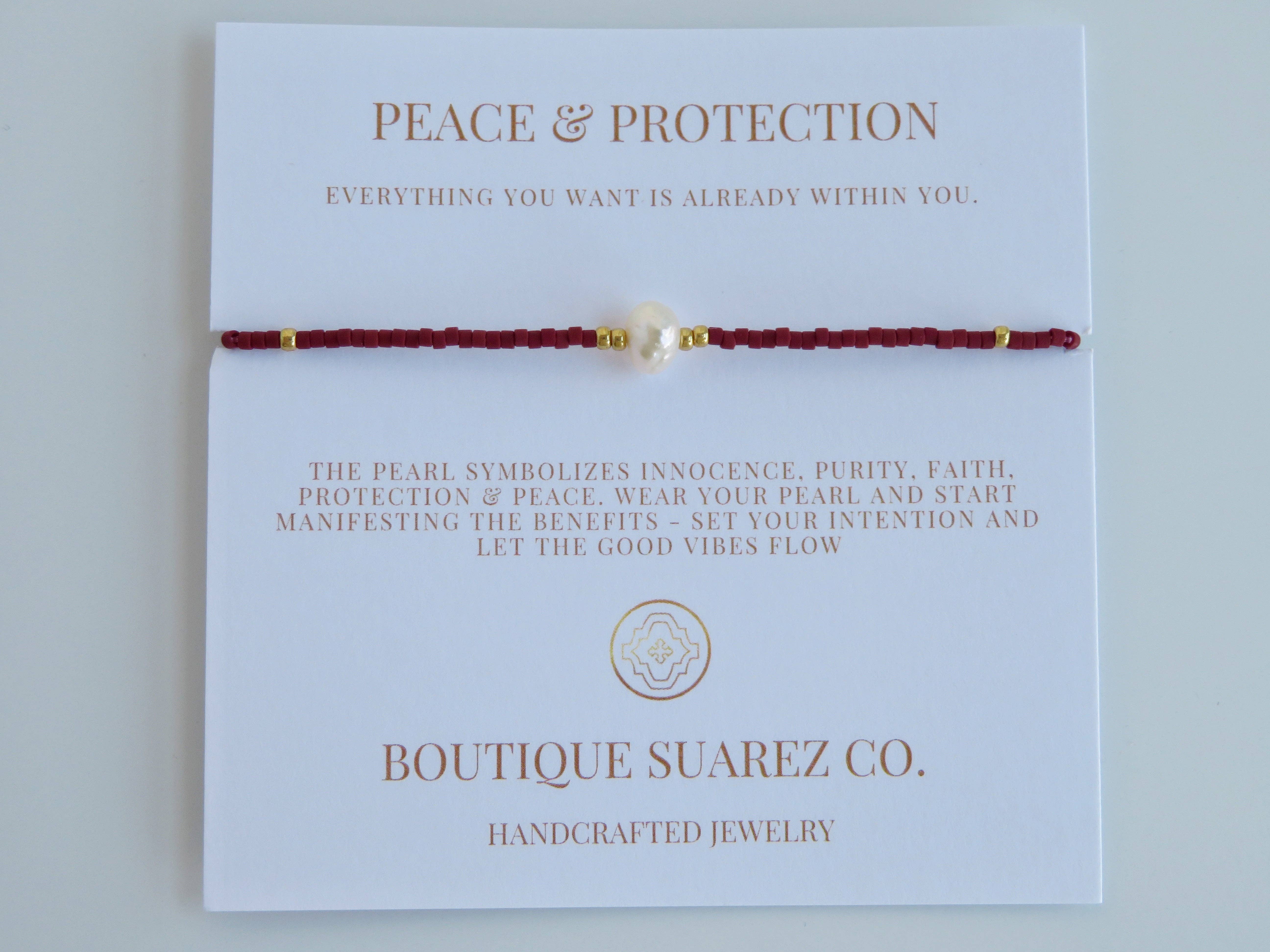 Boutique Suarez Co. - Wholesale Beaded Bracelet - Manifest Peace - Pearl Bracelet63
