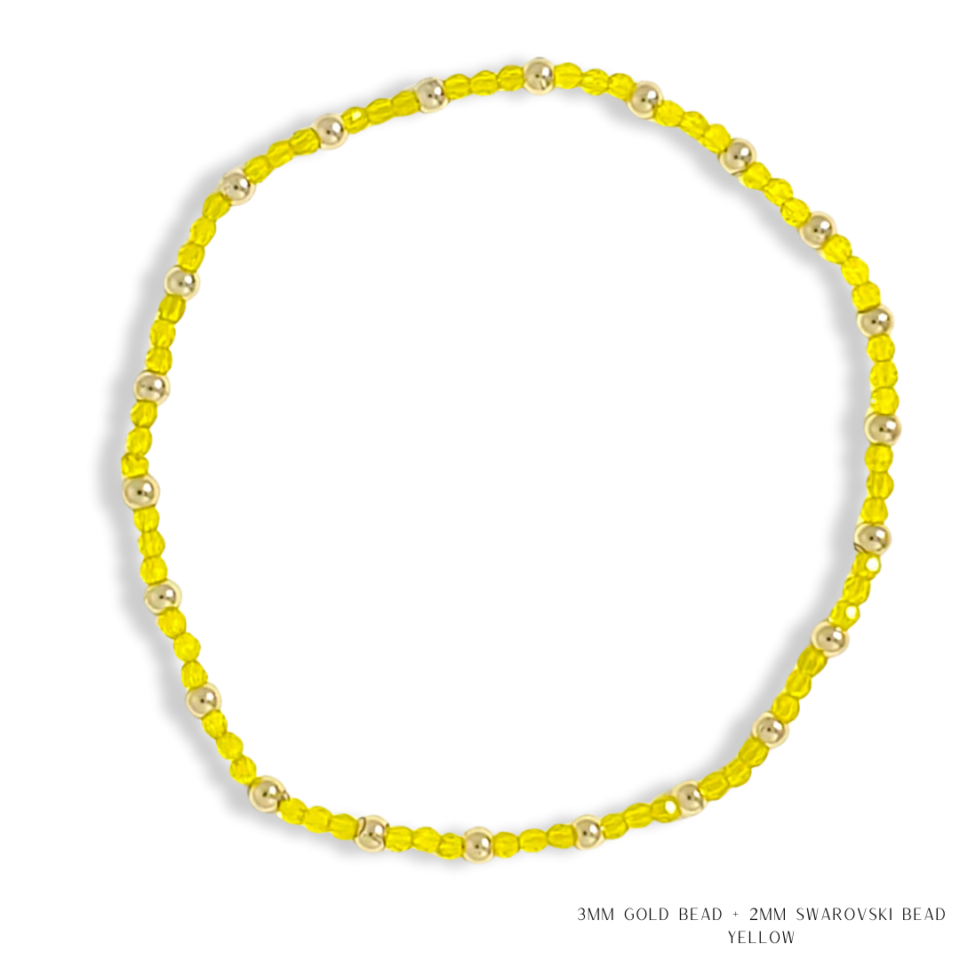 Savvy Bling - Vendita all'ingrosso Bracciale con perline - Bracciale con Perline in Oro e Cristalli Swarovski - Più Colori69