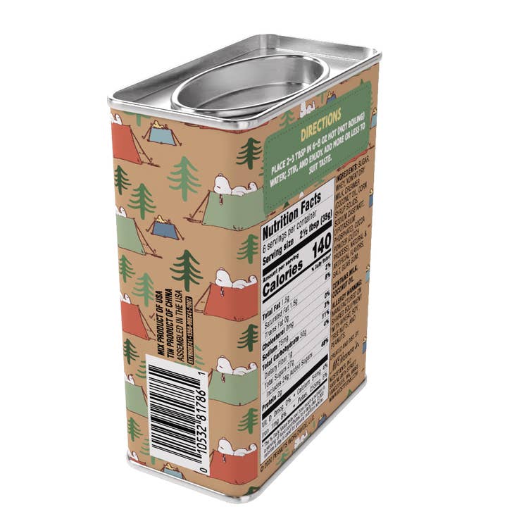 McSteven's - Wholesale Hot Cocoa Mix/Kit - Peanuts® Snoopy Camp Life S'mores Cocoa (8oz Tins)8