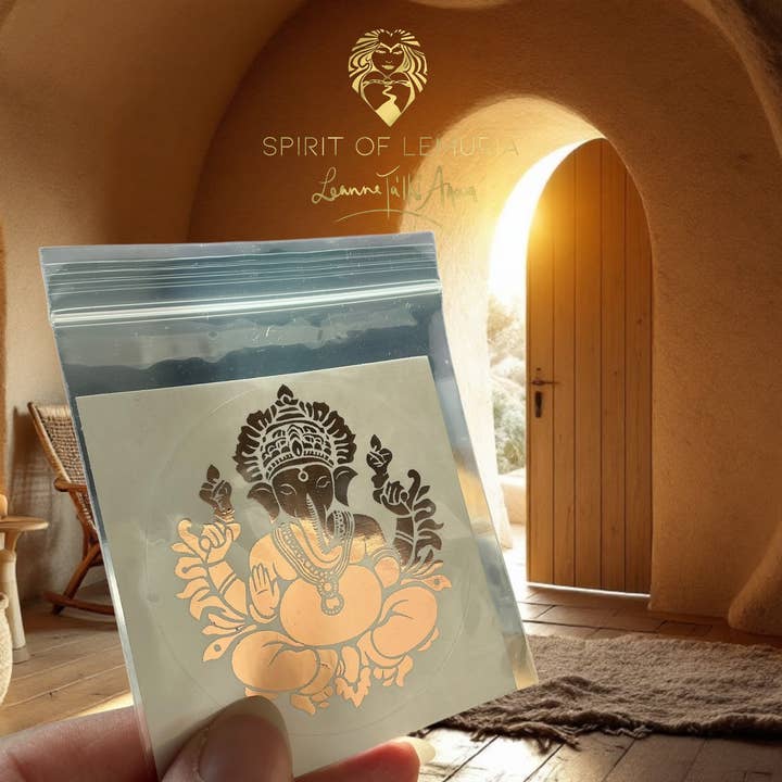Spirit of Lemuria – wholesale Sticker – Ganesh 1 Foiled Sacred Geometry Sticker10