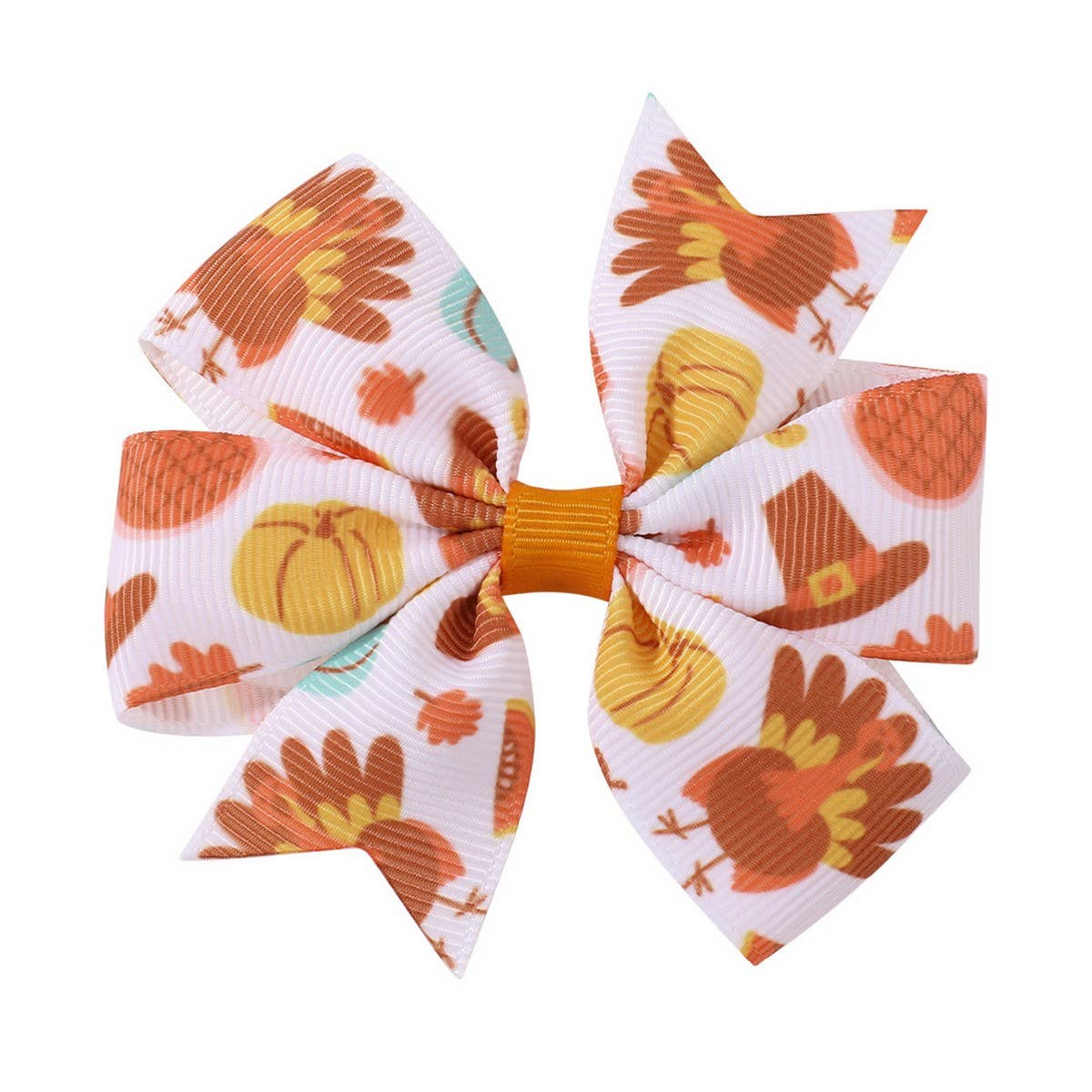 ACCITY - Wholesale Hair Clip - Kids - Thanksgiving Turkey Pumpkin Tail Hair Clip_CWAHA668117
