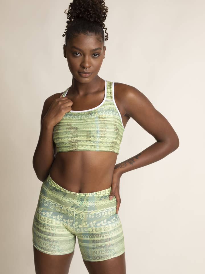 Kijani Tryckt Sport-bh för wholesale av Zoezi Sport