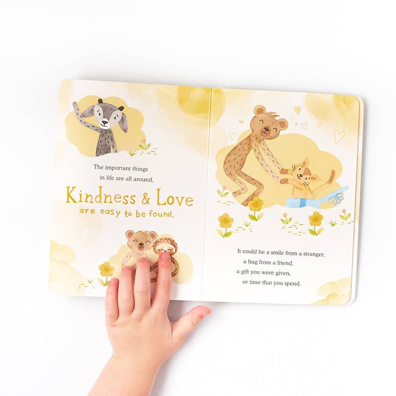 Slumberkins Inc. - Wholesale Stuffed/Plush Toy - Kids & Baby - Honey Bear's Gratitude Plush Snuggler Set - with 2 books!5