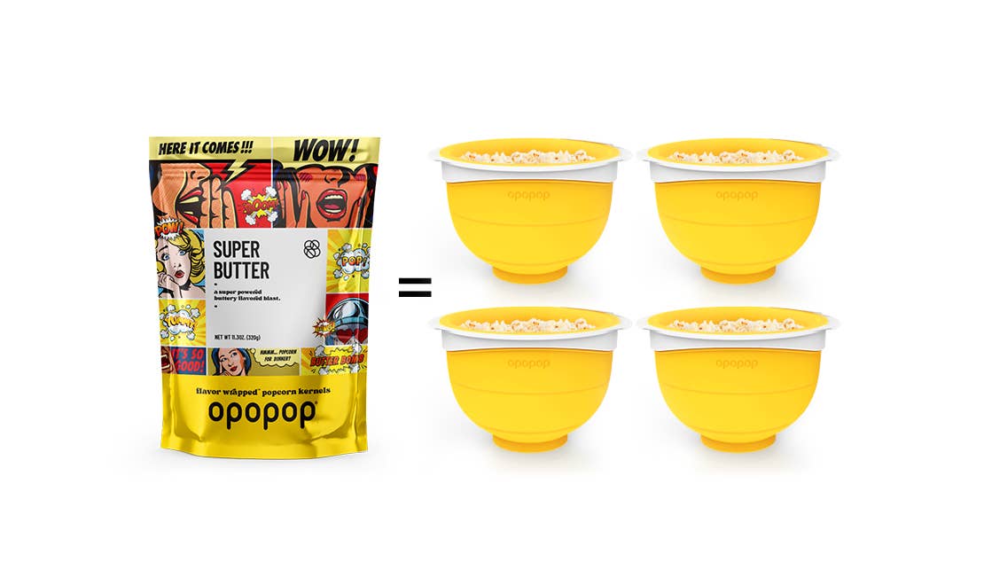 Opopop, Inc. - Wholesale Popcorn Kernels - Super Butter 320g Big Bags Popcorn Kernels Restock1