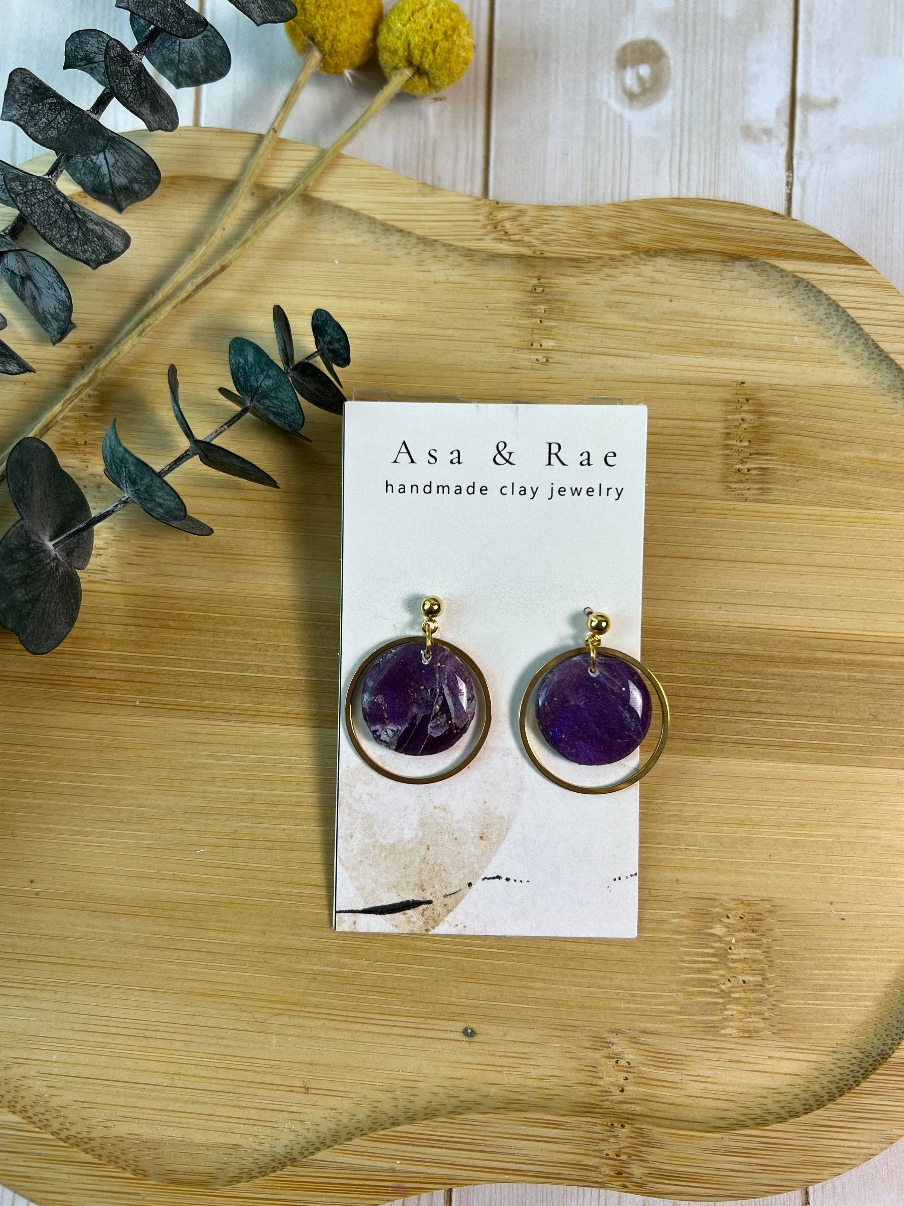 Asa&Rae - Wholesale Dangle Earrings - Gold Ring Circle Dangle5