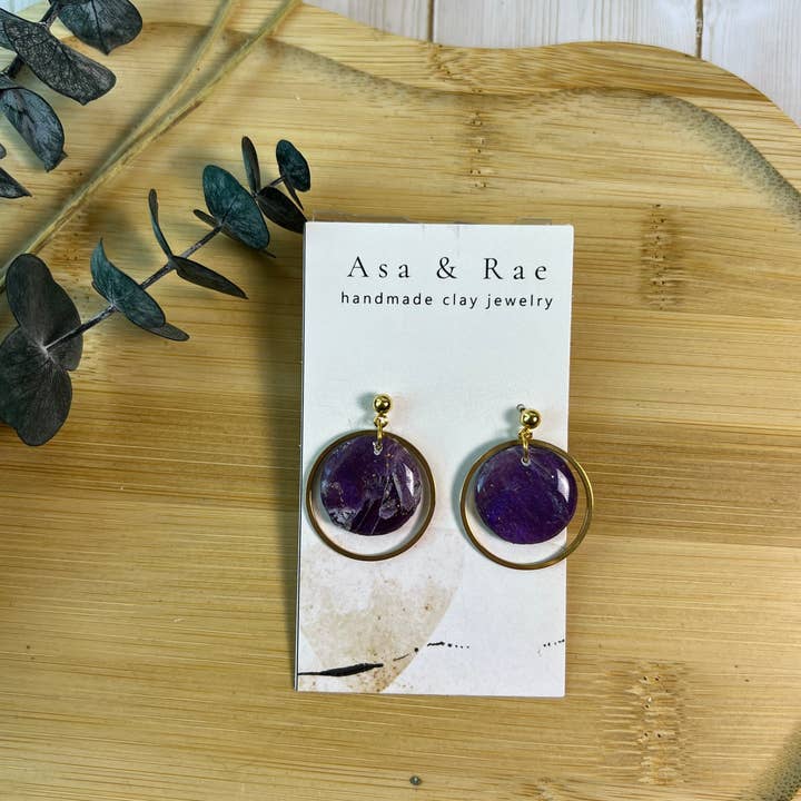 Asa&Rae - Wholesale Dangle Earrings - Gold Ring Circle Dangle5