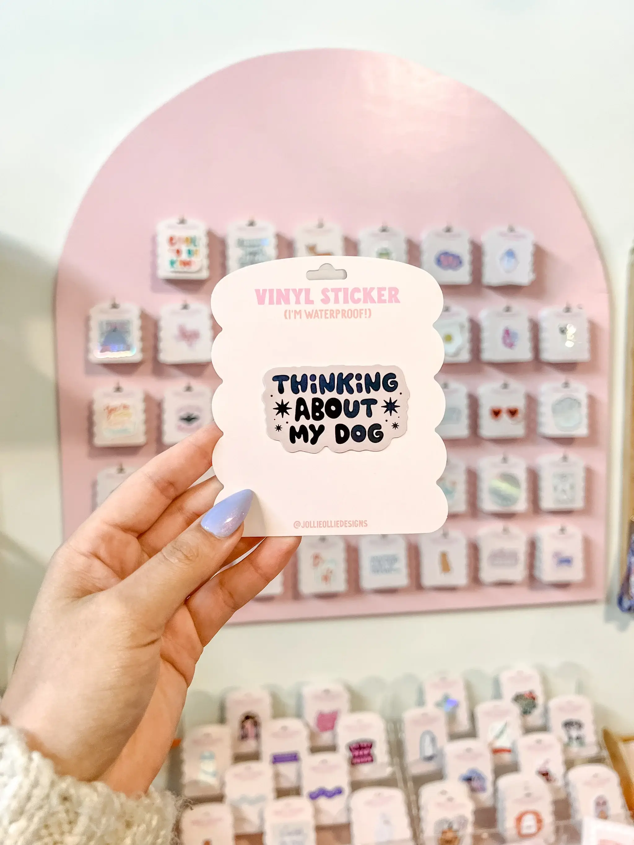 Jollie Ollie Designs - Wholesale Sticker - Thinking About My Dog Sticker0