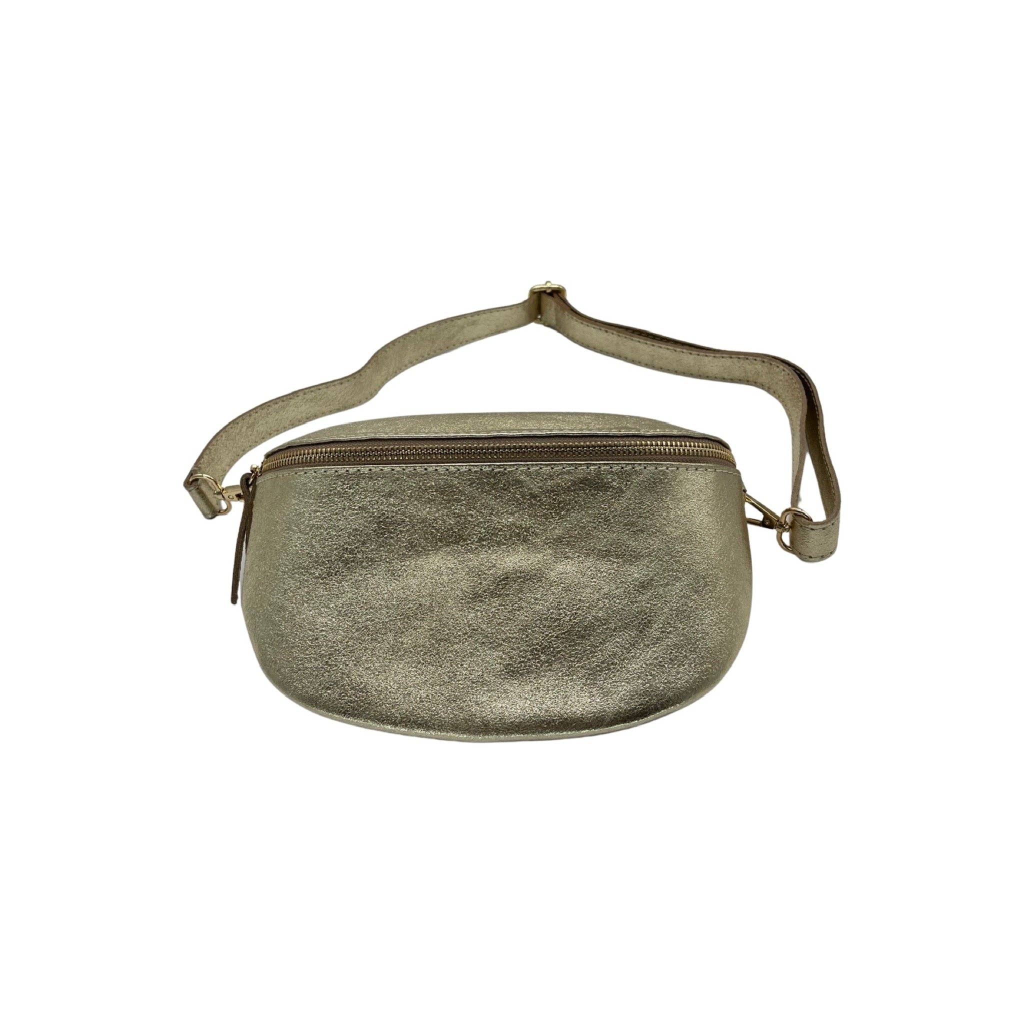 Louisa lee - Wholesale Belt Bag - Women's - LINA IRIDESCENT LEATHER BANANA BAG 25CM4