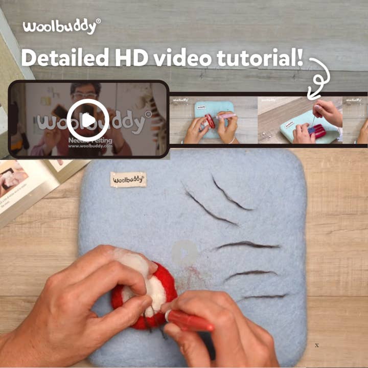 Woolbuddy - Wholesale DIY Craft Kit - Needle Felting Cactus Kit