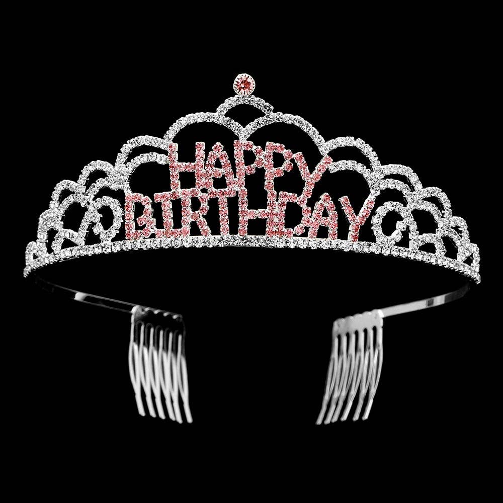 Sensibling Corp. – wholesale Tiara – Dam – Crystal strass Grattis på födelsedagsfest Tiara11