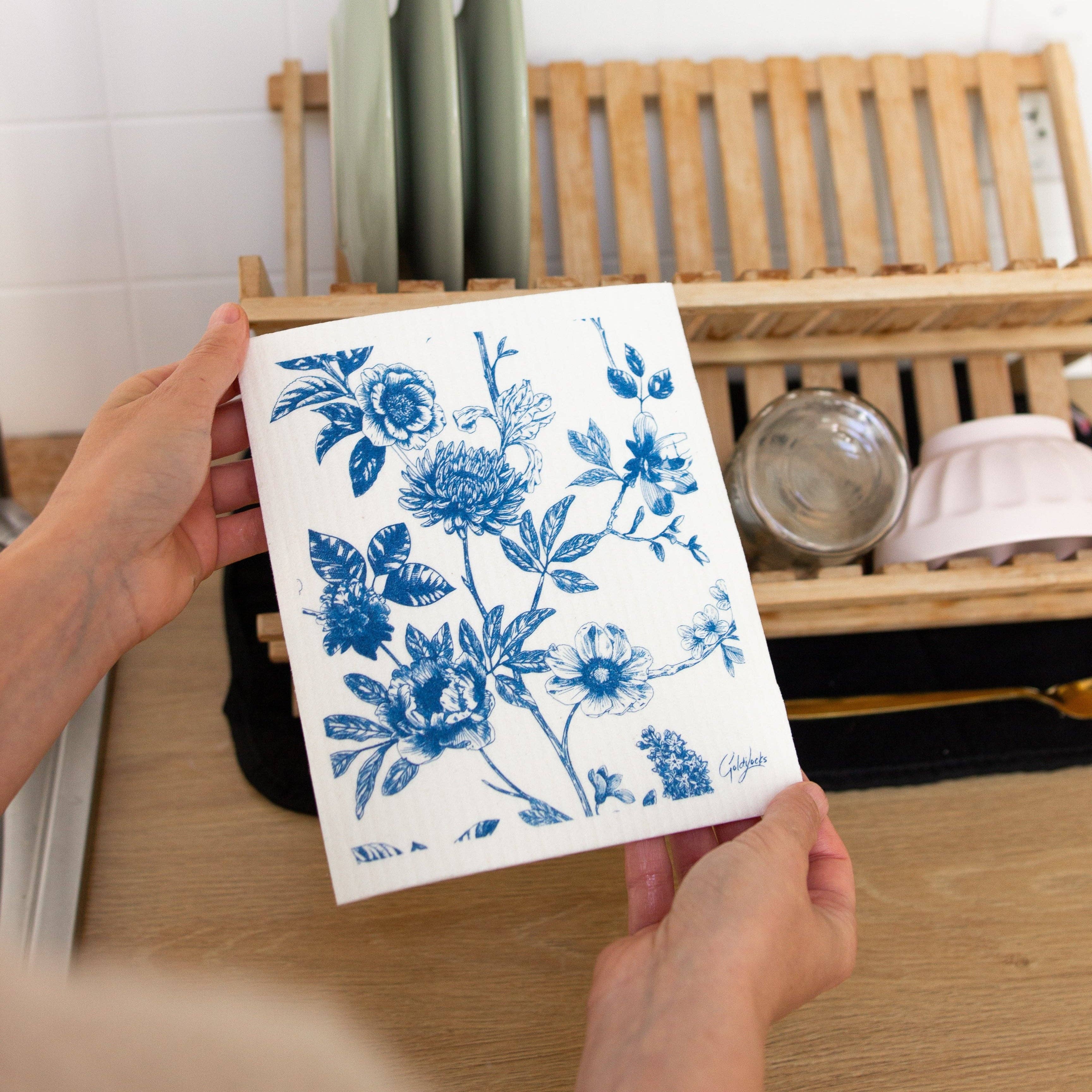 Goldilocks Goods - Wholesale Dishcloth - Swedish Dishcloth: Vintage Floral1