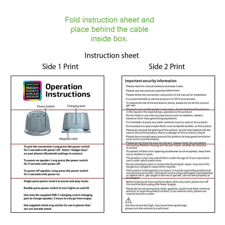 Novelty Brands - Wholesale Speakers - Gadget Gear LED Magnetic Wireless Speaker Stand - 6/Display5