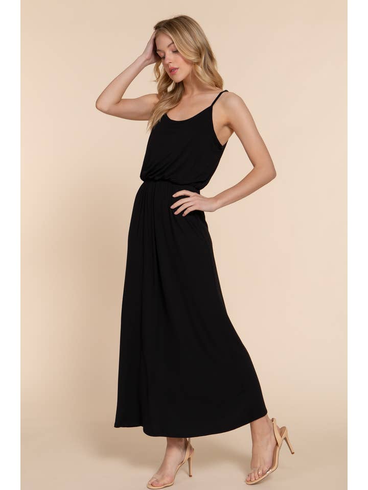 42POPS - Wholesale Dress - Women's - ",,.._ WAIST ELASTIC MIDI CAMI DRESS