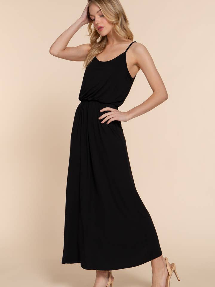 .. SI-26283 elastische midi-cami-gebreide jurk met getailleerde taille voor wholesale door 42POPS