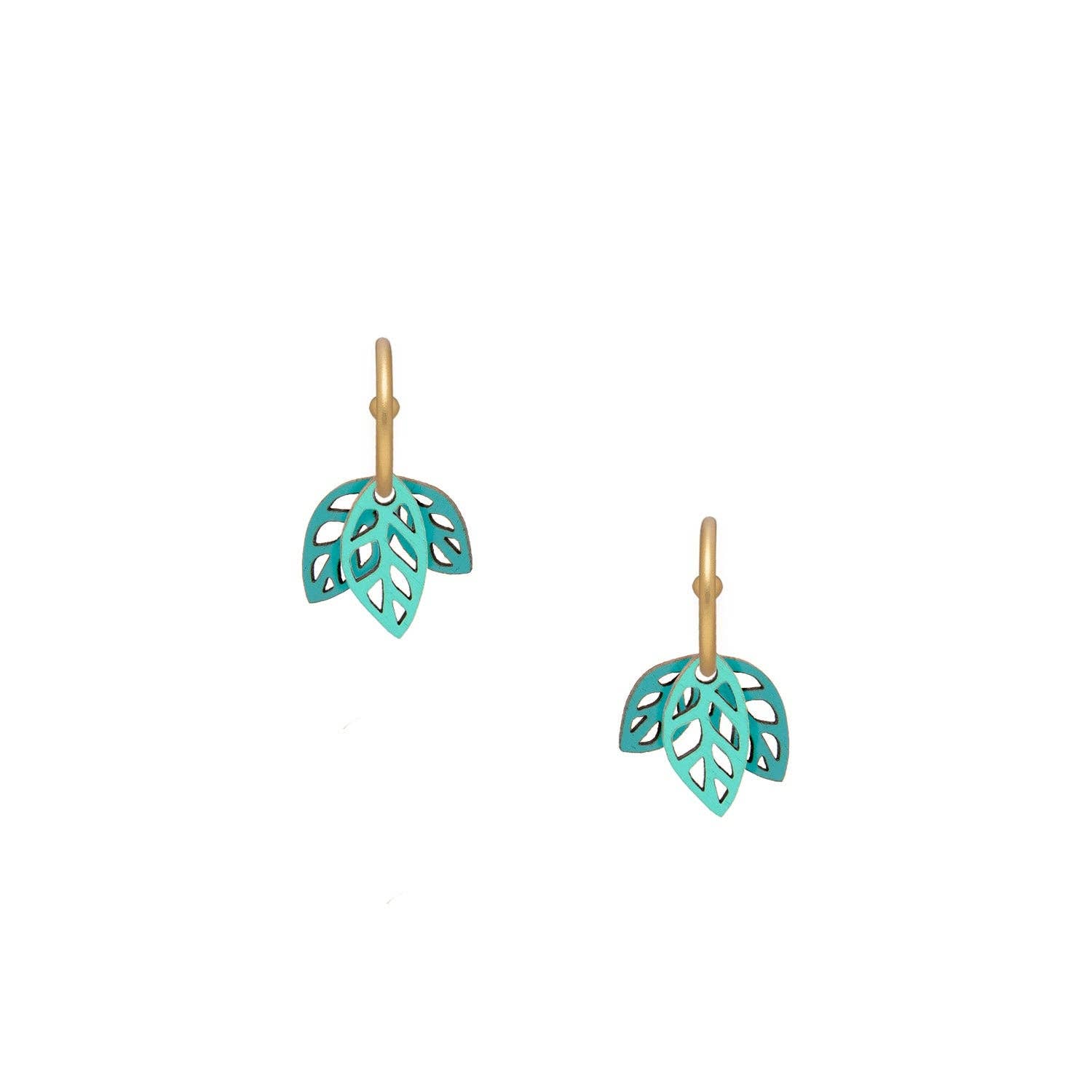 Materia Rica - Wholesale Hoop Earrings - Rustling Green Mini2