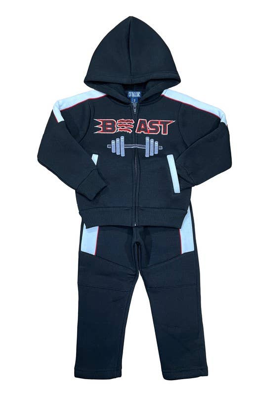 Unik - Wholesale Top & Pant Set - Kids - Beast Track suit Set 12M-24M1