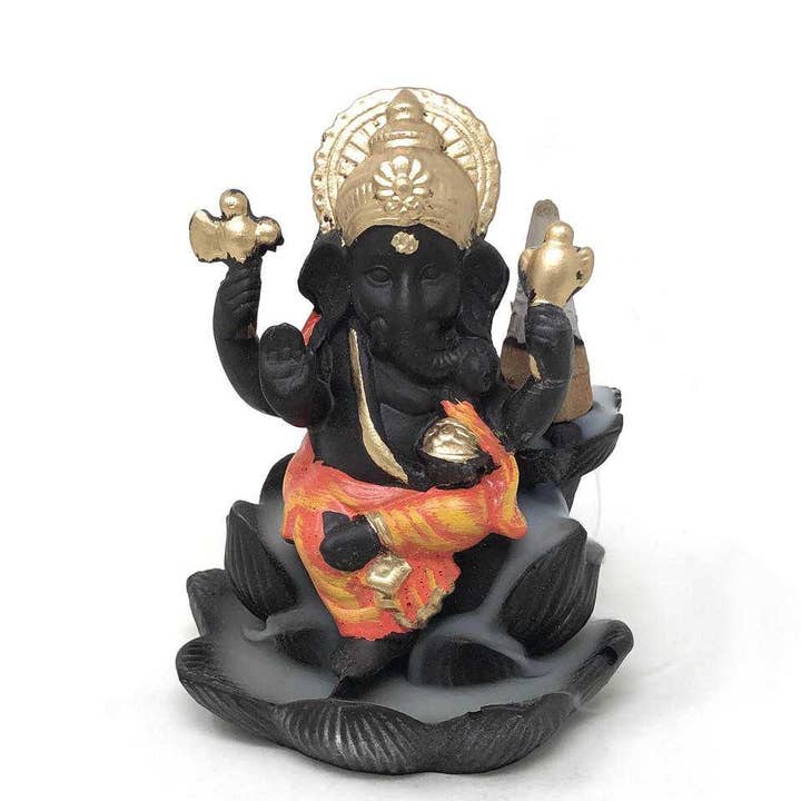 Resin Backflow Cone Burner (Lotus Ganesha) for wholesale by Vrinda