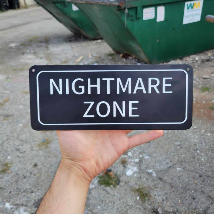 Defensive Wounds - Wholesale Wall Sign - NIGHTMARE ZONE Aluminum Sign