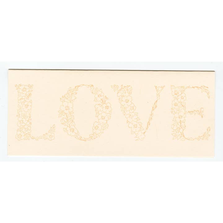 LOVE is a Rose • Carte d'amour en typographie minérale • Longue pour la vente par Justina Freel