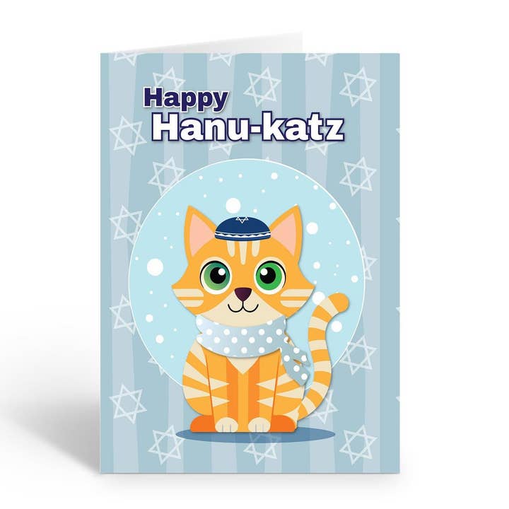 Cartes de Hanoucca Chaton Hanu-katz Heureux - 12 avec Enveloppes pour la vente par Stonehouse Collection