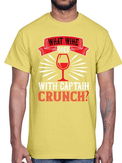 quel vin accompagne le t-shirt en coton Captain 1700#- vin pour la vente par tshirt unlimited