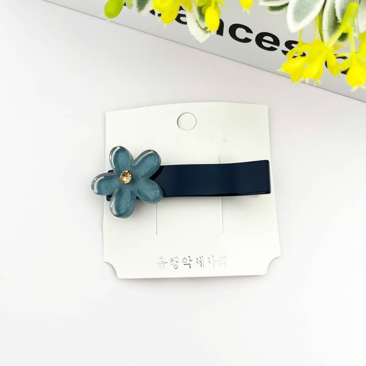 TheDivaSoap – wholesale Hårklämma - Dam – Klar acetat blomma hårklämma, Delikat blomstersidoklämma2