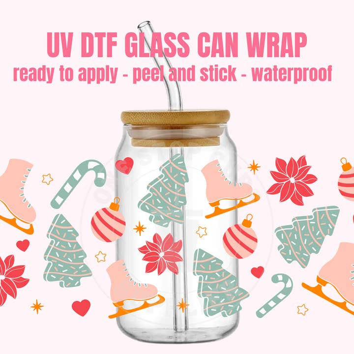 UV DTF Cup Wrap Kerst 30 voor wholesale door One Stop Cups