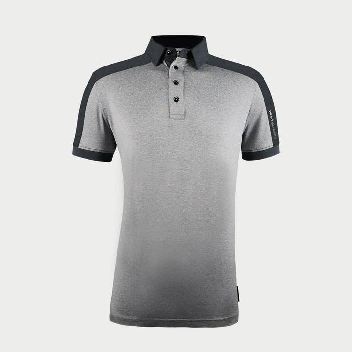 Johnny Golf Poloshirt - zwart/grijs voor wholesale door WHAT BUNKERS