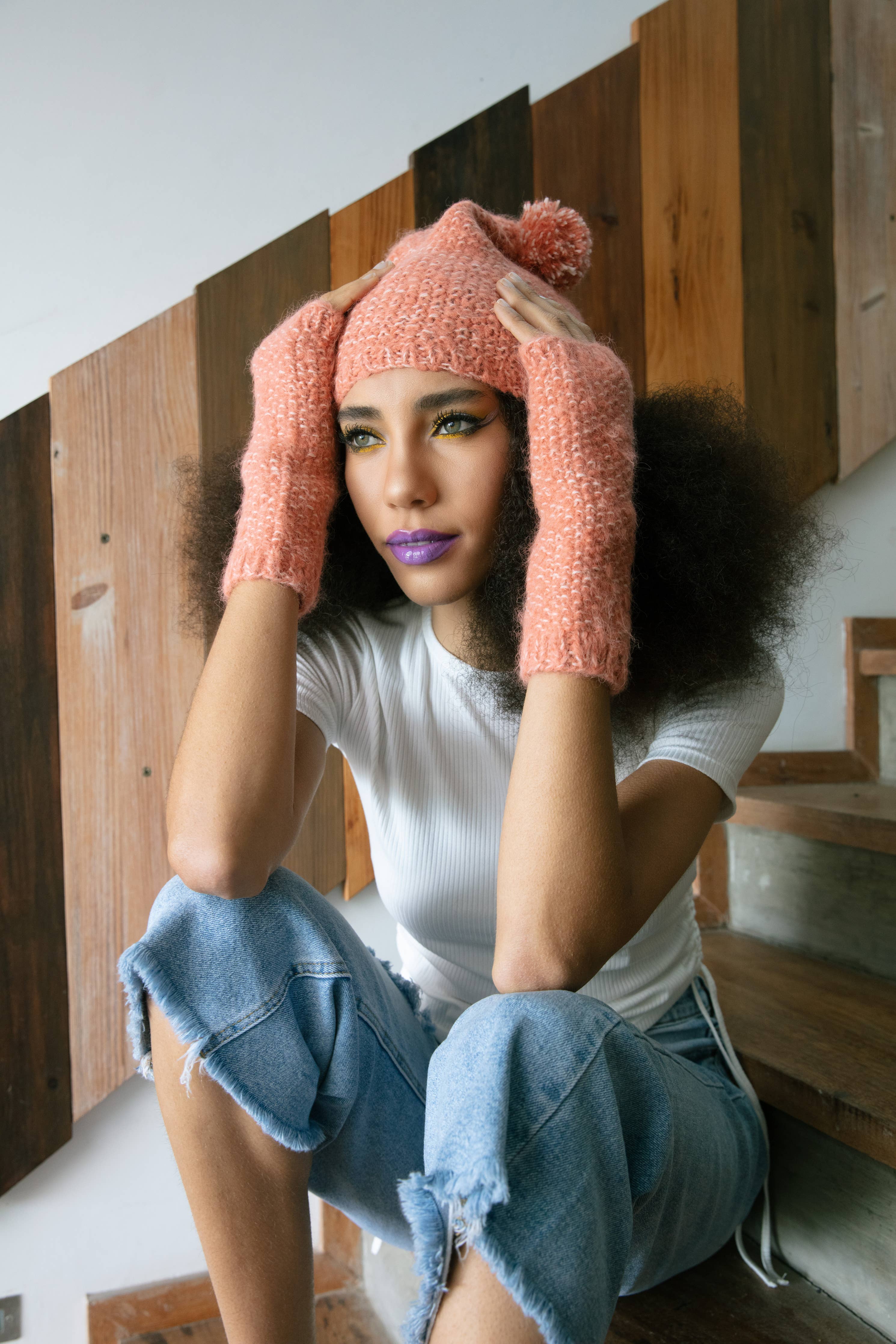 Emilime - Vente Gants – femme - Gants sans doigts Seed Alpaga Fuzzy8