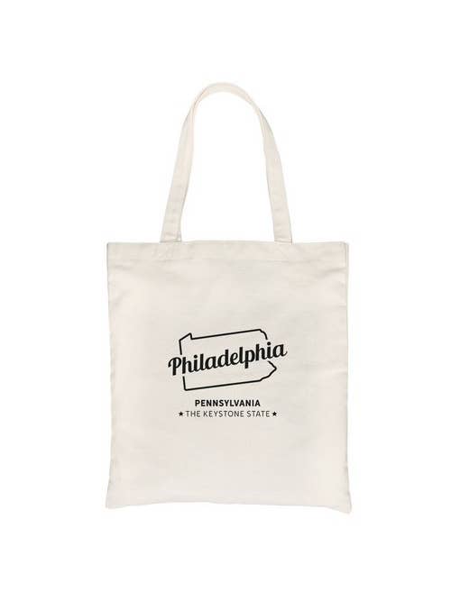 Map-Philadelphia Canvas Bag for wholesale by 365 In Love