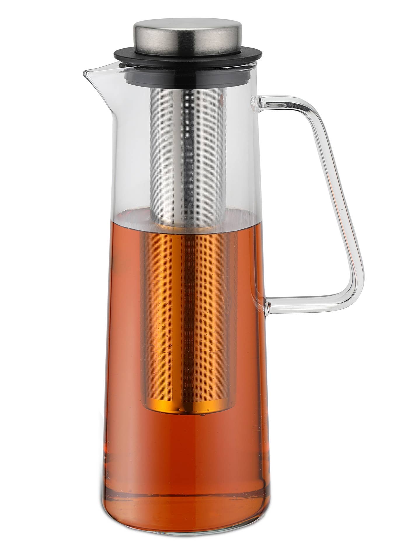 Karl Weis - Wholesale Carafe - Glass Carafe with Deep Stainless Steel Filter 1L2